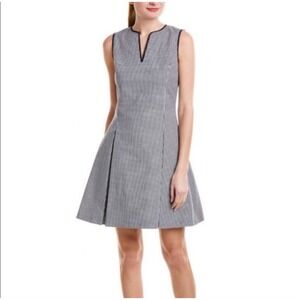 Brooks Brothers Women's Sleeveless Gingham Dress Navy Blue Size‎ 16 Career